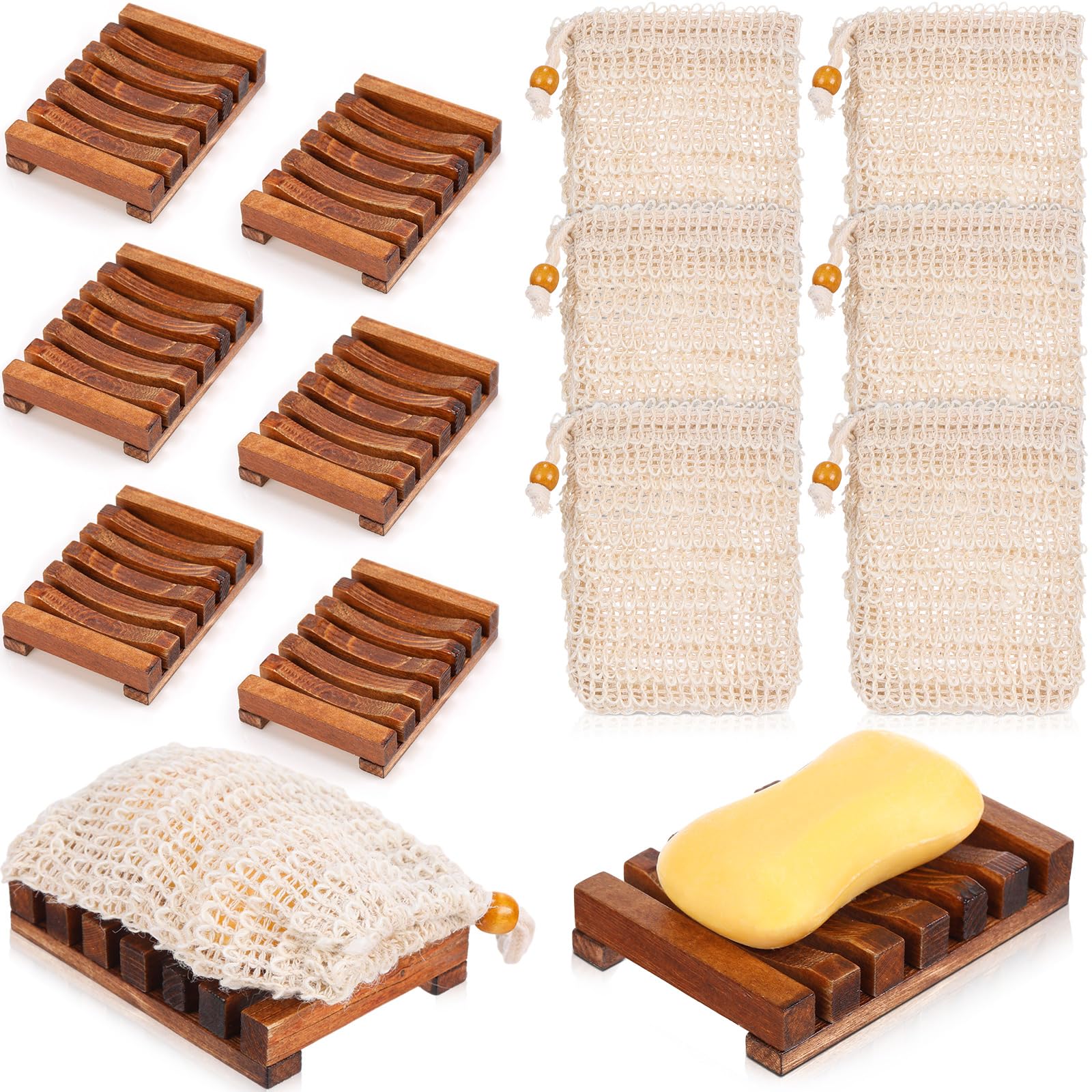 Porte-savon anti-ramollissement Mumufy en bois naturel pour préserver vos savons