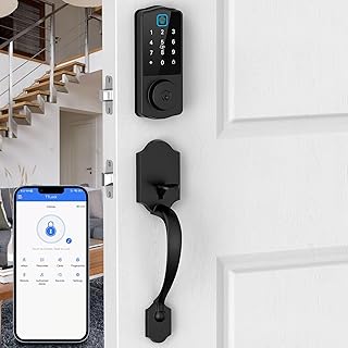 Front Door Lock Set, KPP Smart Lock, Fingerprint Door Lock, Keyless Entry Door Lock, 6-in-1 Electric Door Locks, Keypad Door Lock with Handle, Keyless Entry Door Lock Deadbolt with Handle Set