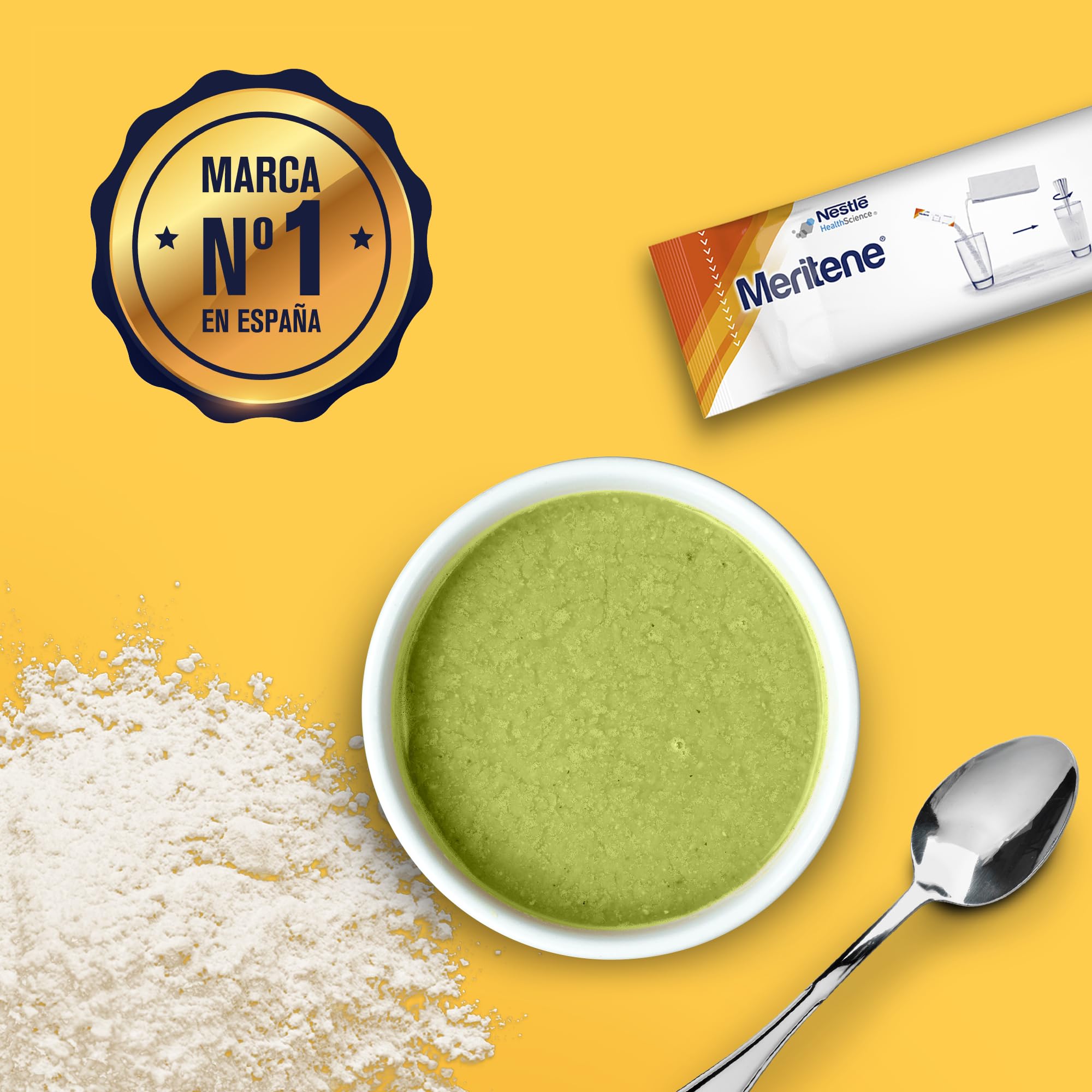 Meritene | Fuerza y Vitalidad |Sabor Neutro | Fuerza para tus Músculos, Vitalidad para ti | Solución Nutricional para Adultos con Proteínas, Vitaminas y Minerales| 7 Sobres | 350 gr (Paquete de 4)
