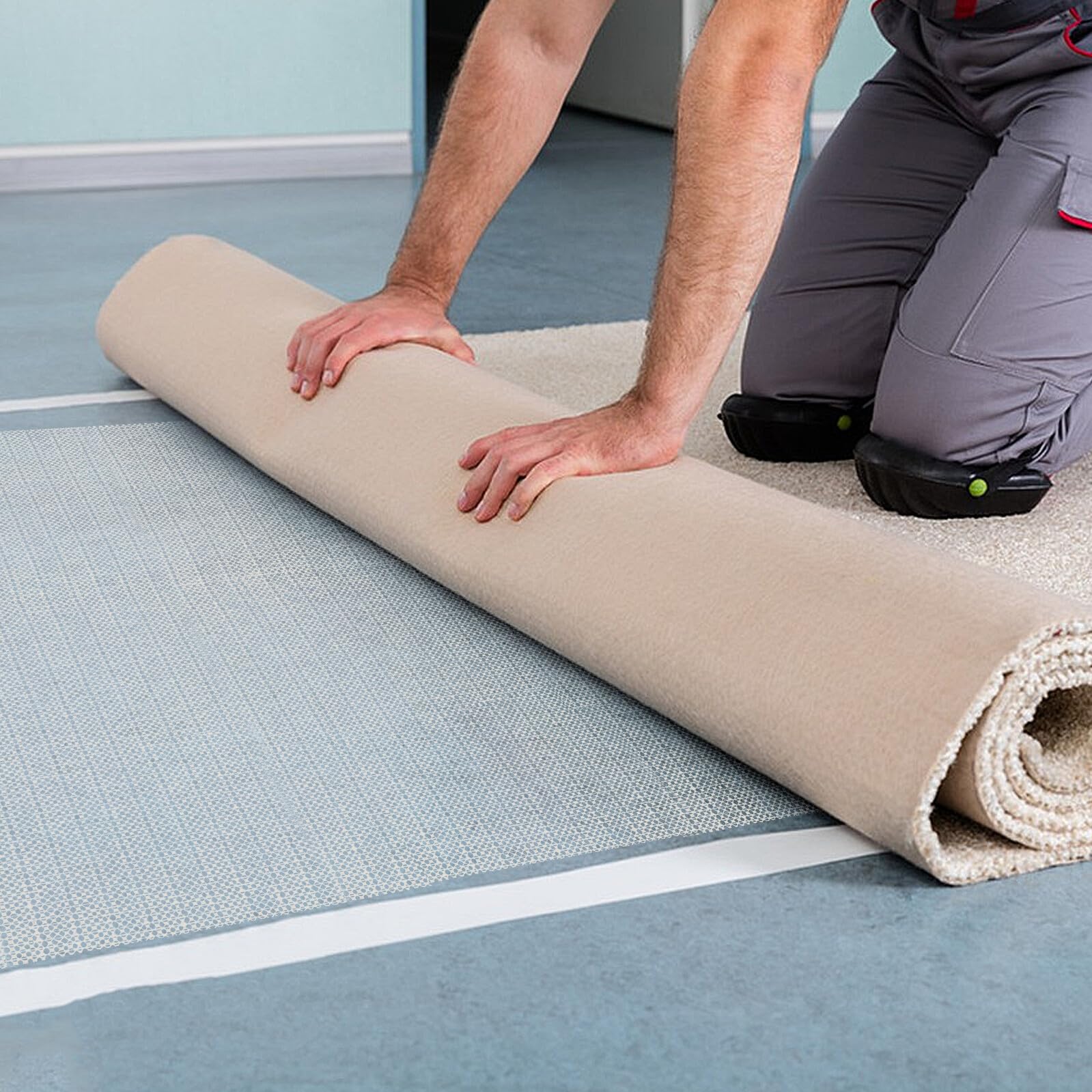 WOONEKY -Tapis Antidérapant en PVC 200x300cm pour Protection de Sol et Prévention du Glissement, pour Couloirs et Tapis de Sol