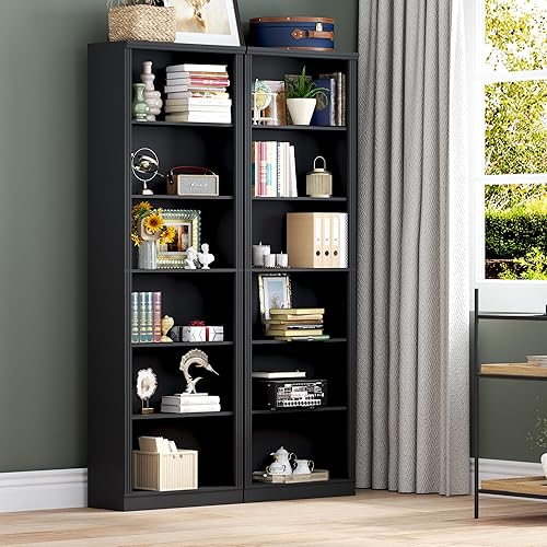 Miniatura 7 de Estantería de 75 x 24 pulgadas con 6 niveles, estantería de pie con estantes ajustables, estante de almacenamiento abierto, organizador moderno