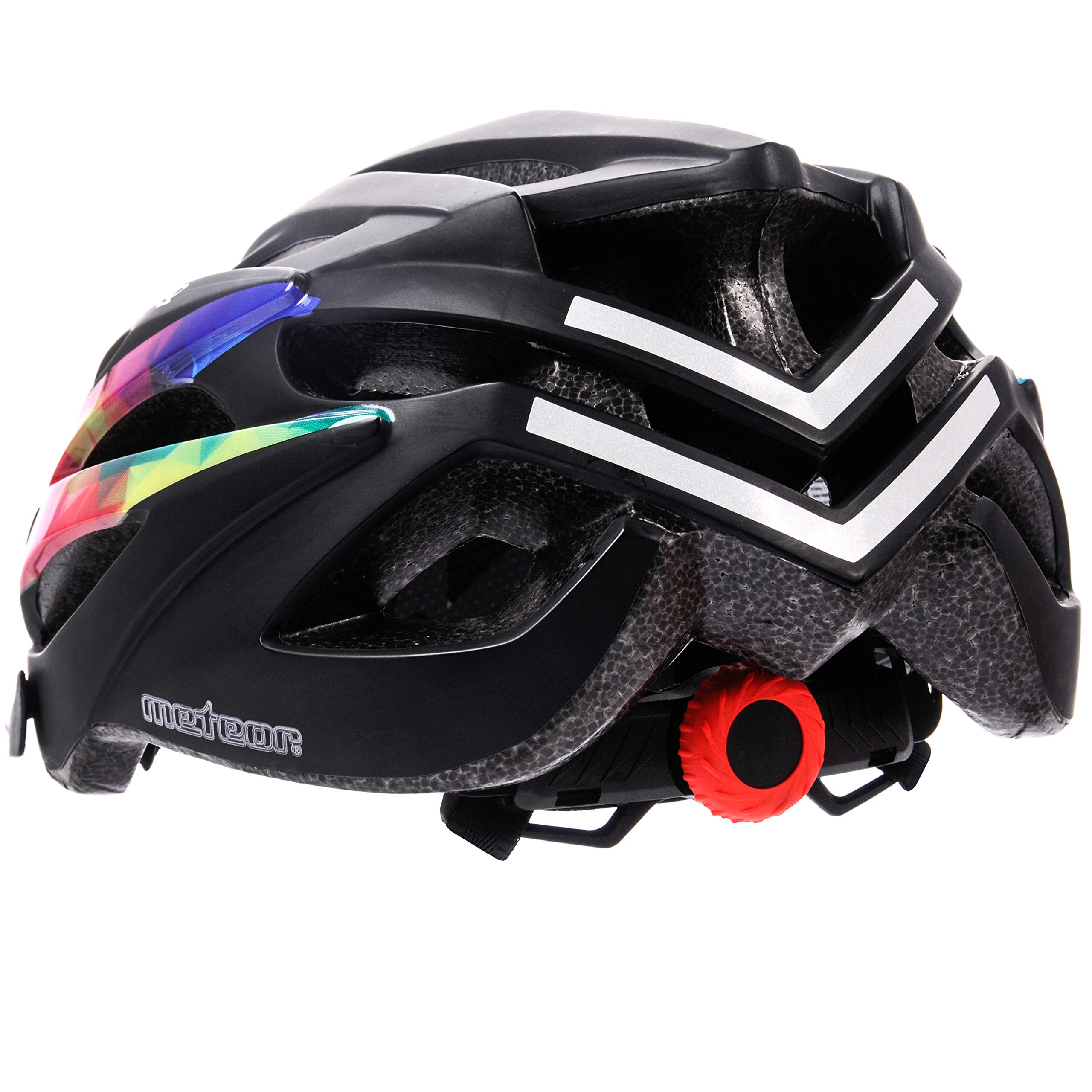 Meteor Casque Vélo Adulte Homme Femme Léger Réglable avec Visière, 23 Aérations Air Flow, Filet Anti-Insectes, Éléments Réfléchissants, Casque Cyclisme Route VTT Ville – Shimmer