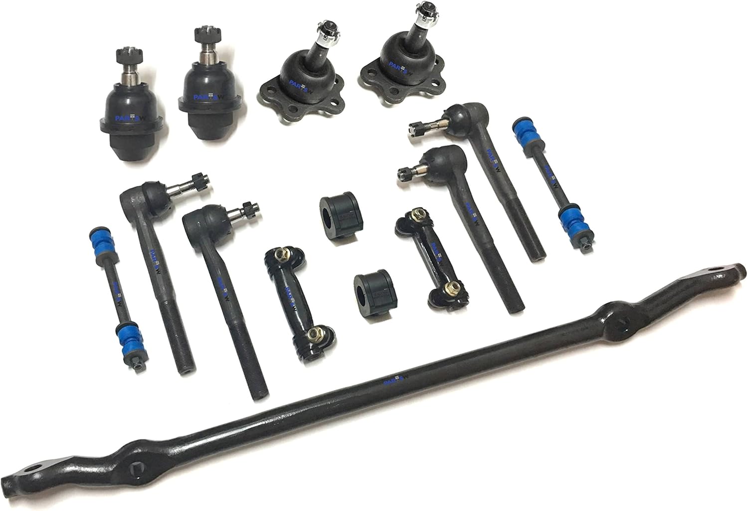 PartsW 15 Pc Suspension Kit Center Link, Inner & OuterTie