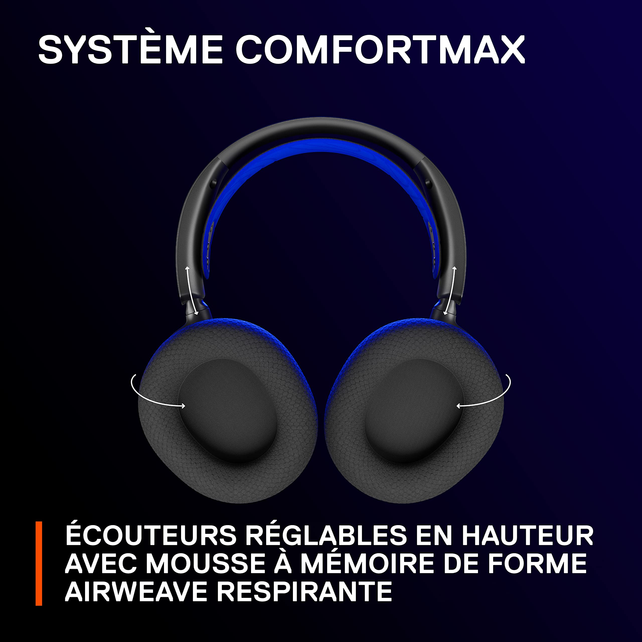 SteelSeries Arctis Nova 7P- Casque Gaming Sans Fil multiplateforme- Haut-parleurs magnétiques en néodyme- Bluetooth et 2.4GHz simultanés - Autonomie 38h- Micro ClearCast Gen2 IA- PS5,PC,Switch,Mobile