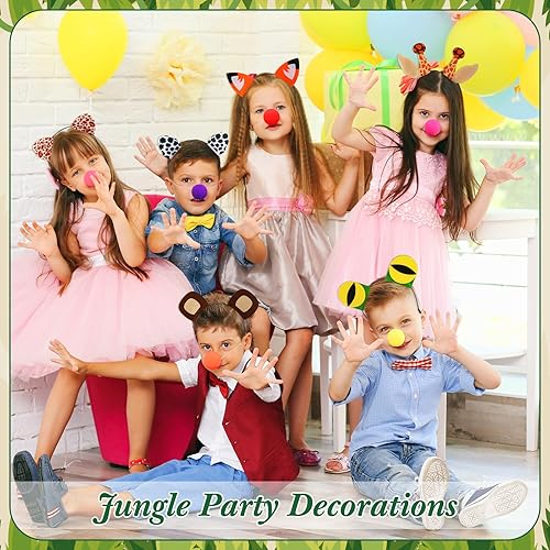 Miniatura 6 de 30 diademas de orejas de animal para niños, selva, bosque, safari, zoológico, diademas de cumpleaños, Halloween, fiestas