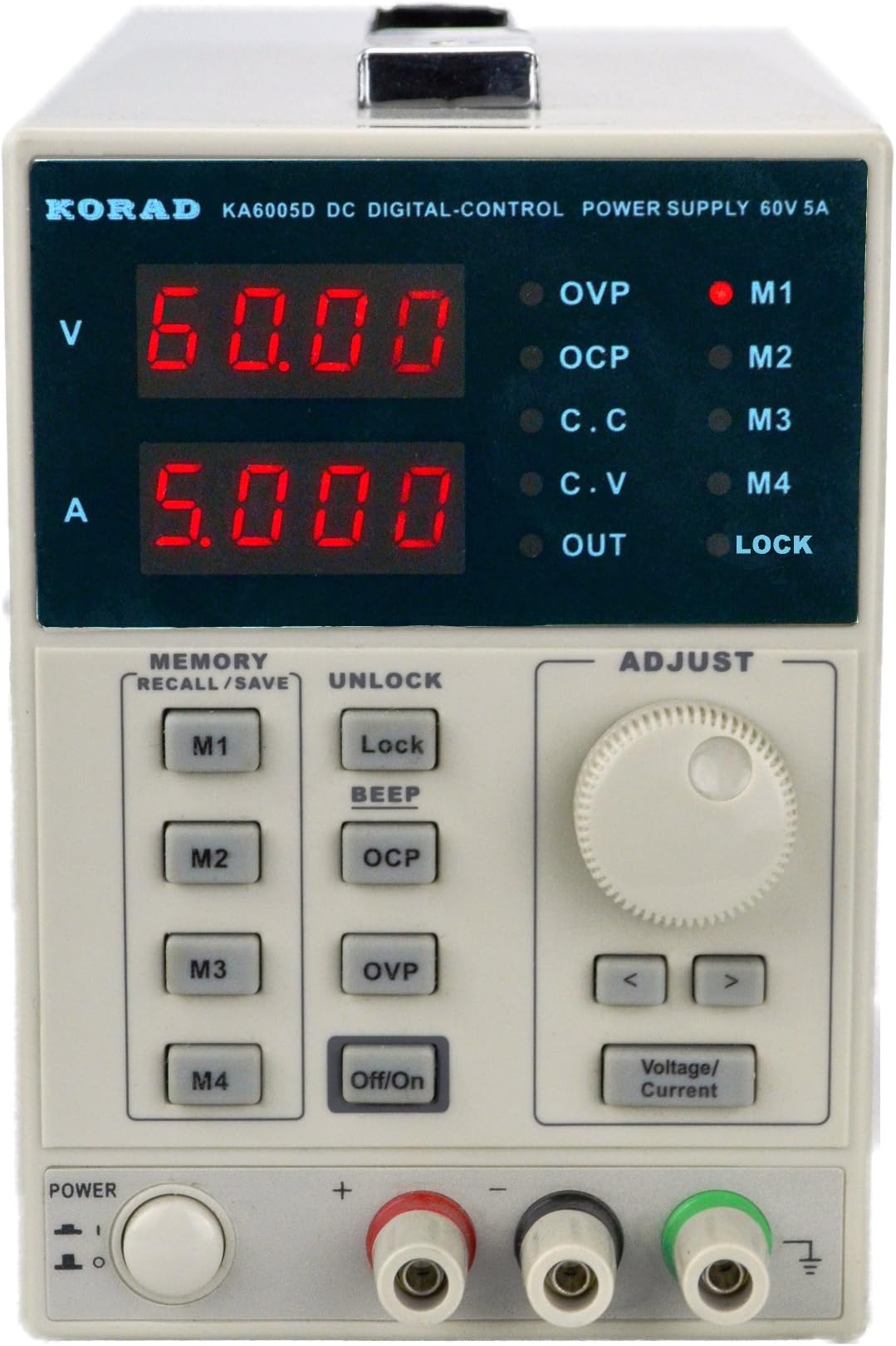 KORAD KA6005D -Precision Variable Adjustable 60V, 5A DC Linear Power Supply Digital Regulated Lab Grade