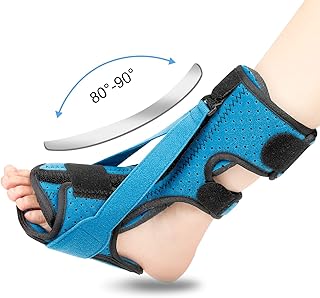 Plantar Fasciitis Night Splint, Adjustable Plantar Fasciitis Relief Night Splint for Women & Men, Relief Brace for Plantar Fasciitis Relief, Achilles Tendonitis and Foot Drop (Black, Large)