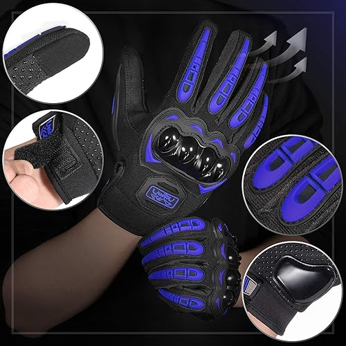 Miniatura 2 de COFIT Guantes de motocicleta para hombres y mujeres, compatible con pantalla táctil, para cuatrimoto BMX MTB, carreras de carretera, ciclismo,