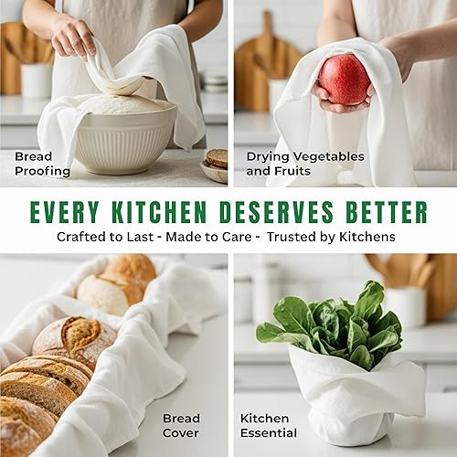 Miniatura 4 de Toallas de saco de harina, toalla de té para manualidades, plato de cocina, toalla de algodón en blanco para bordado, funda de lino para hornear