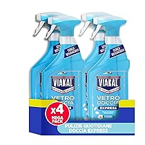 Viakal Vetro Doccia Express Spray, Fiori bianchi 720ml, Senza Risciacquo, Pulizia scintillante in una sola passata