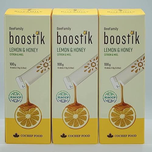 Miniatura 5 de BeeFamily - Paquete múltiple Boostik de miel de limón de 10.58oz