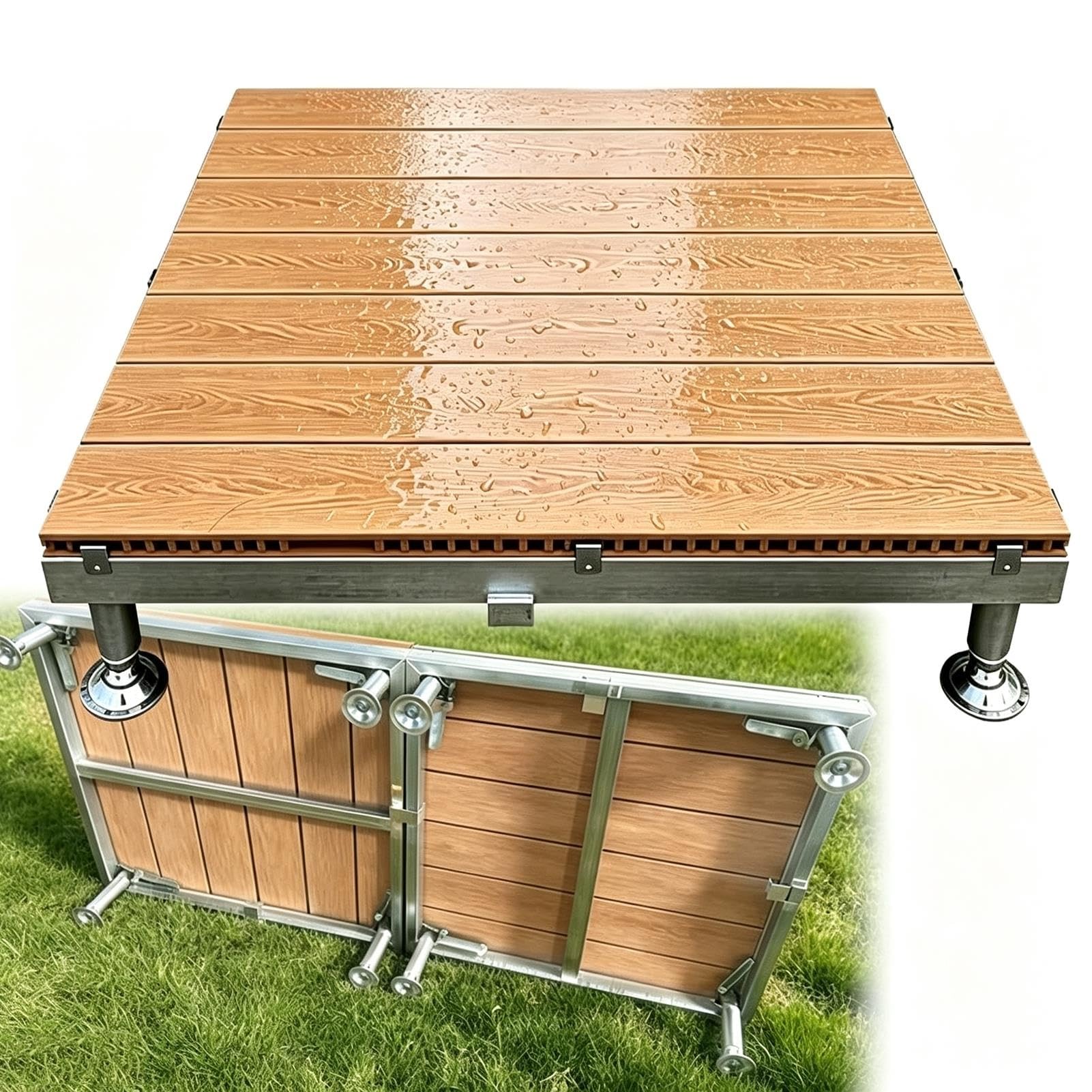 Plataforma Elevada Ajustable 84cm de Madera Compuesta