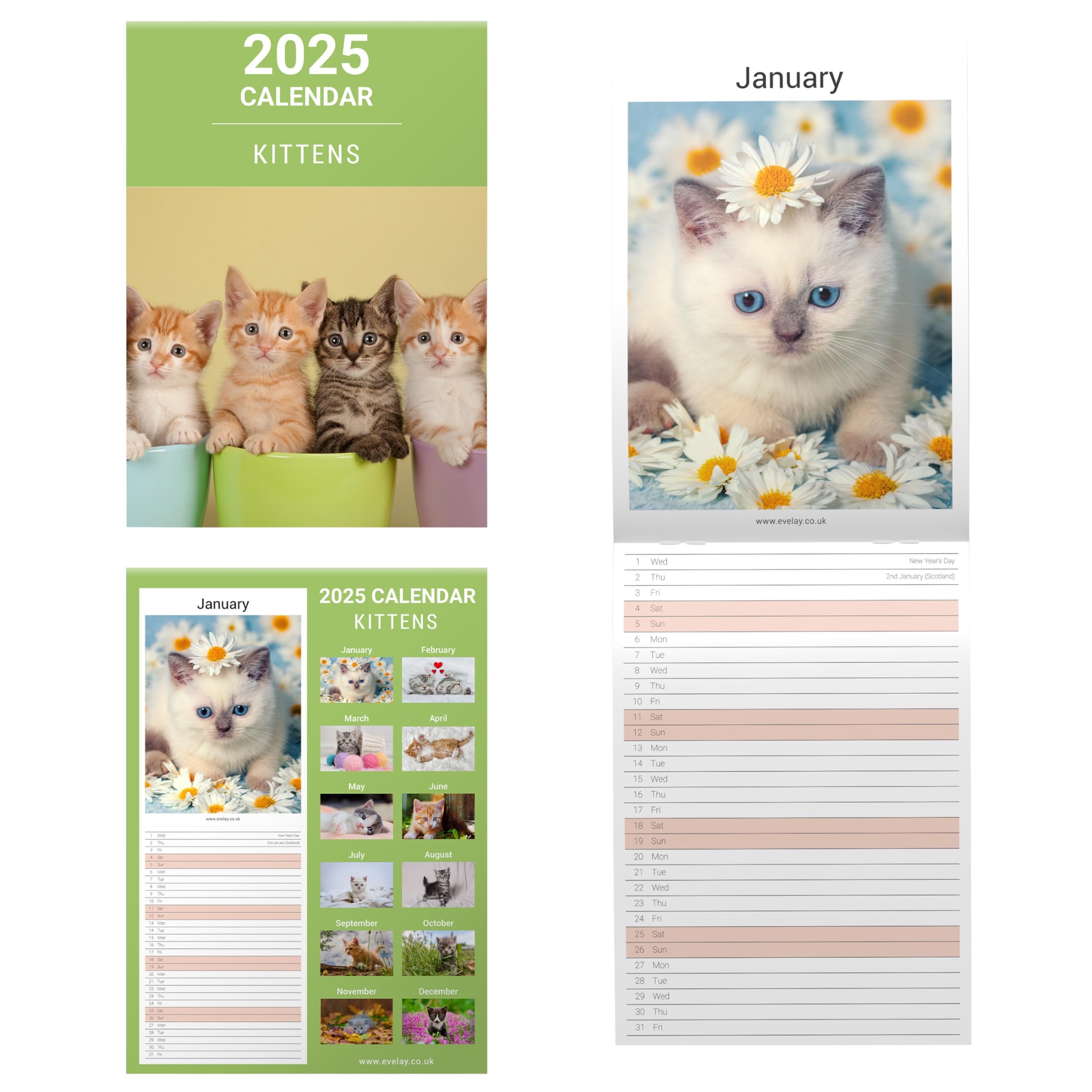 Family Calendar 2023 Slim Wall Calendar Month to View Family Monthly Planner Organiser 2023 Calendar for Home Office with Aesthetic Design and UK Holidays