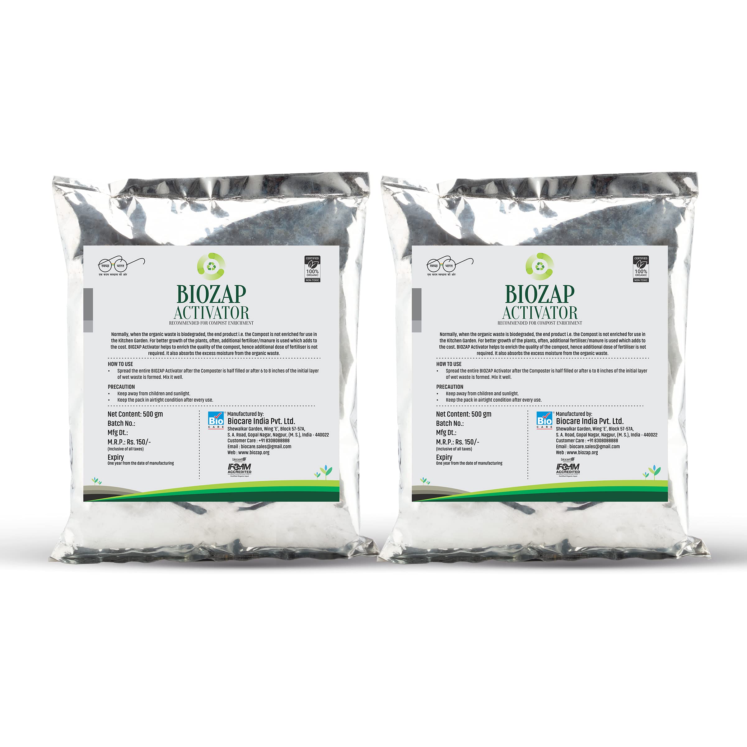 BIOZAP ACTIVATOR - Compost Accelerator and Enricher (Pack of 2)