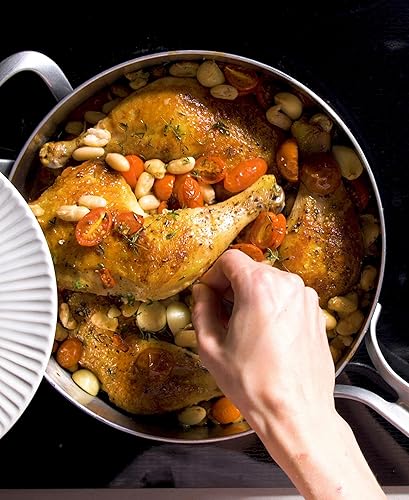 Miniatura 5 de GreenPan X Food 52 Five-Two Essentials Tri-Ply Stainless Steel 6QT Stock Pot with Strainer Lid PFAS-Free Multi Clad Induction Dishwasher Safe Oven