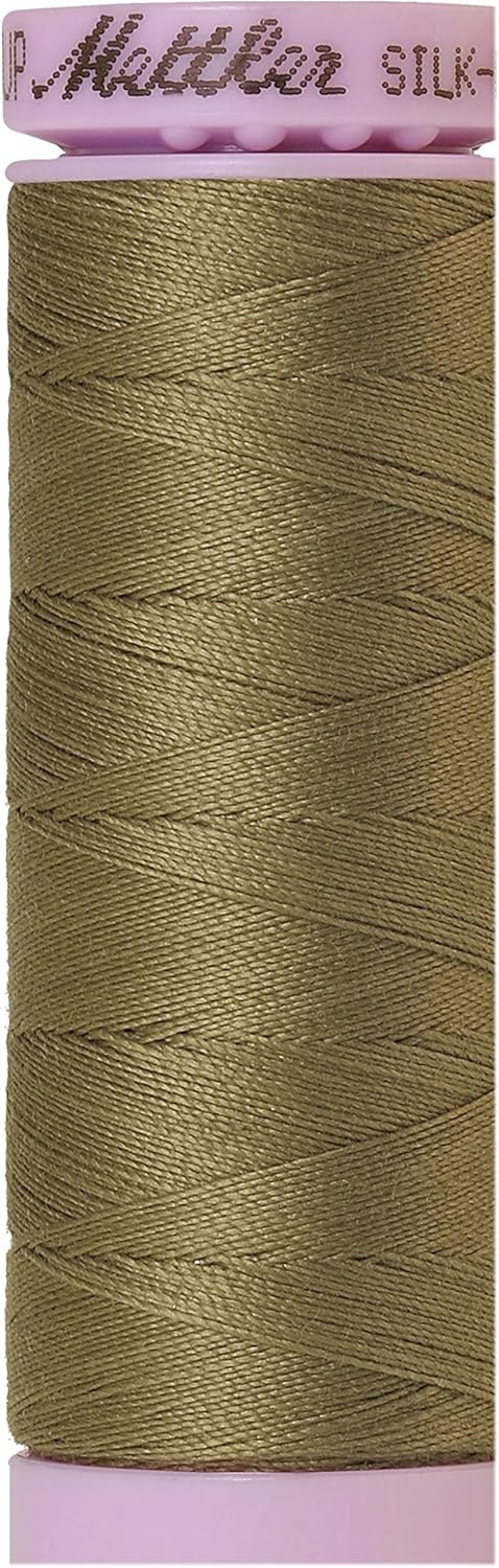 Mettler Silk-Finish Solid Cotton Thread, 164 yd/150m, Olive Drab