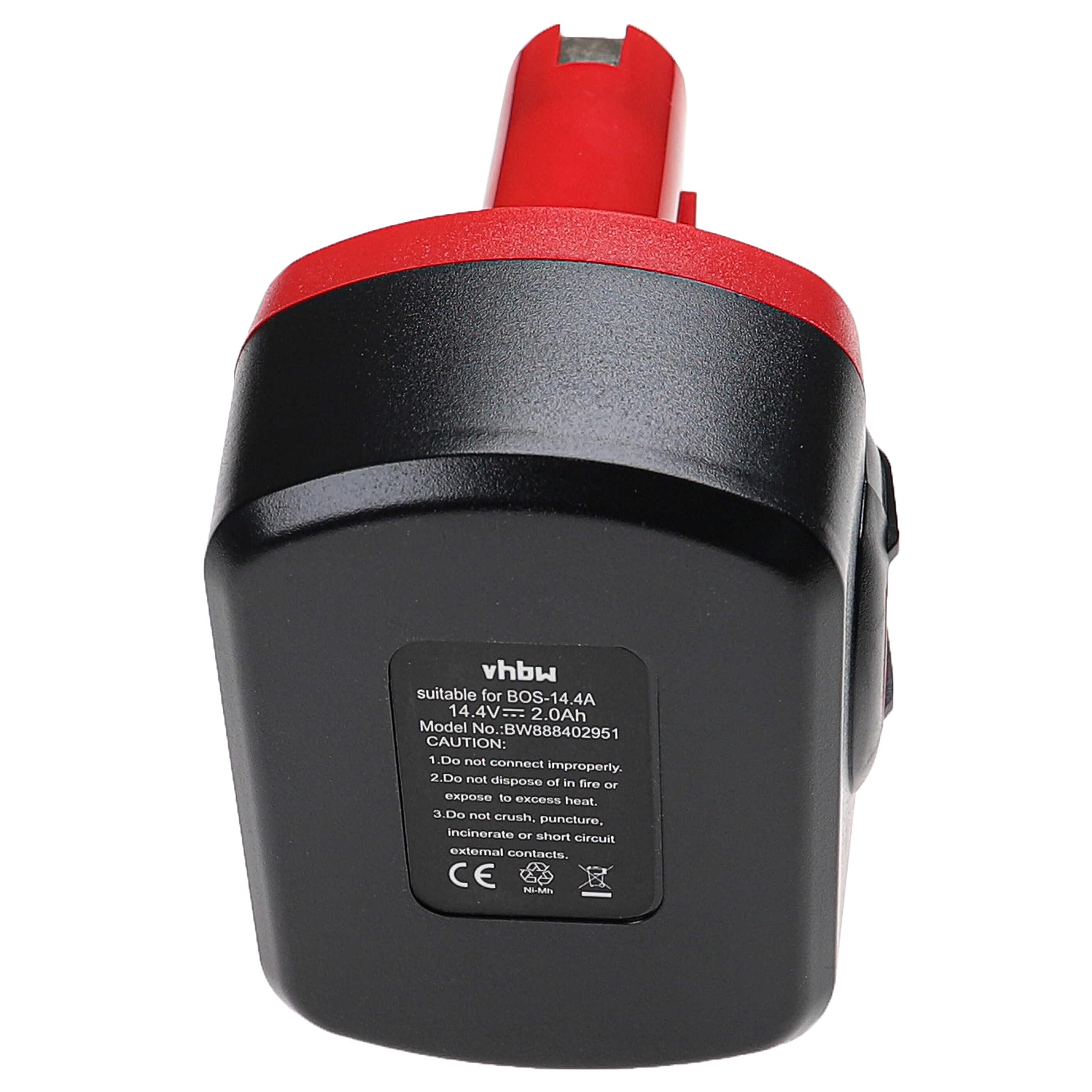 vhbw 2x batteria sostituisce Bosch 2 607 335 711, 2 607 335 699, 2 607 335 694, 2 607 335 686 per utensile elettrico (2000 mAh, NiMH, 14,4 V)