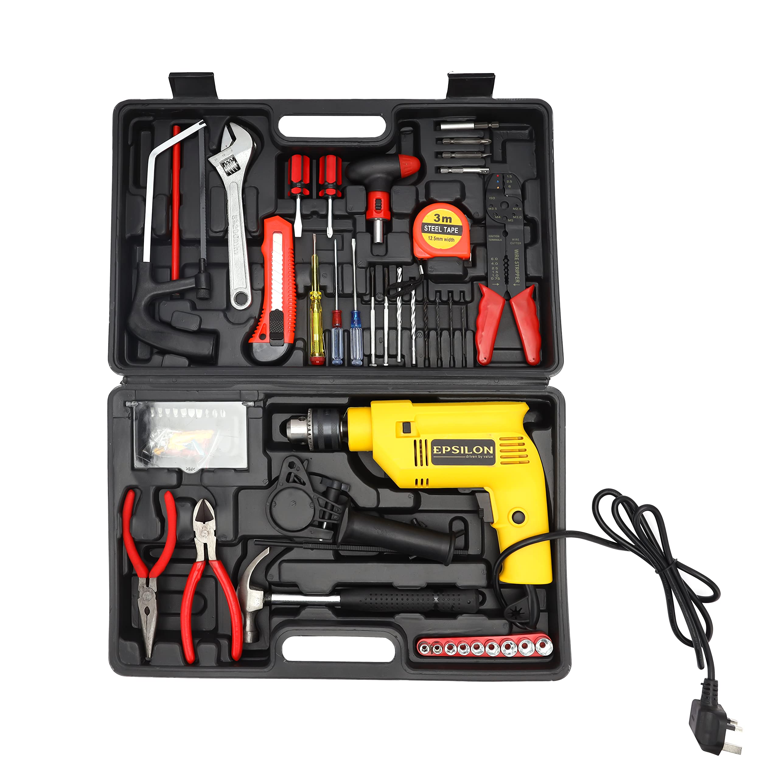 Epsilon Impact Drill with 200 Pieces Accessories- EID1036
