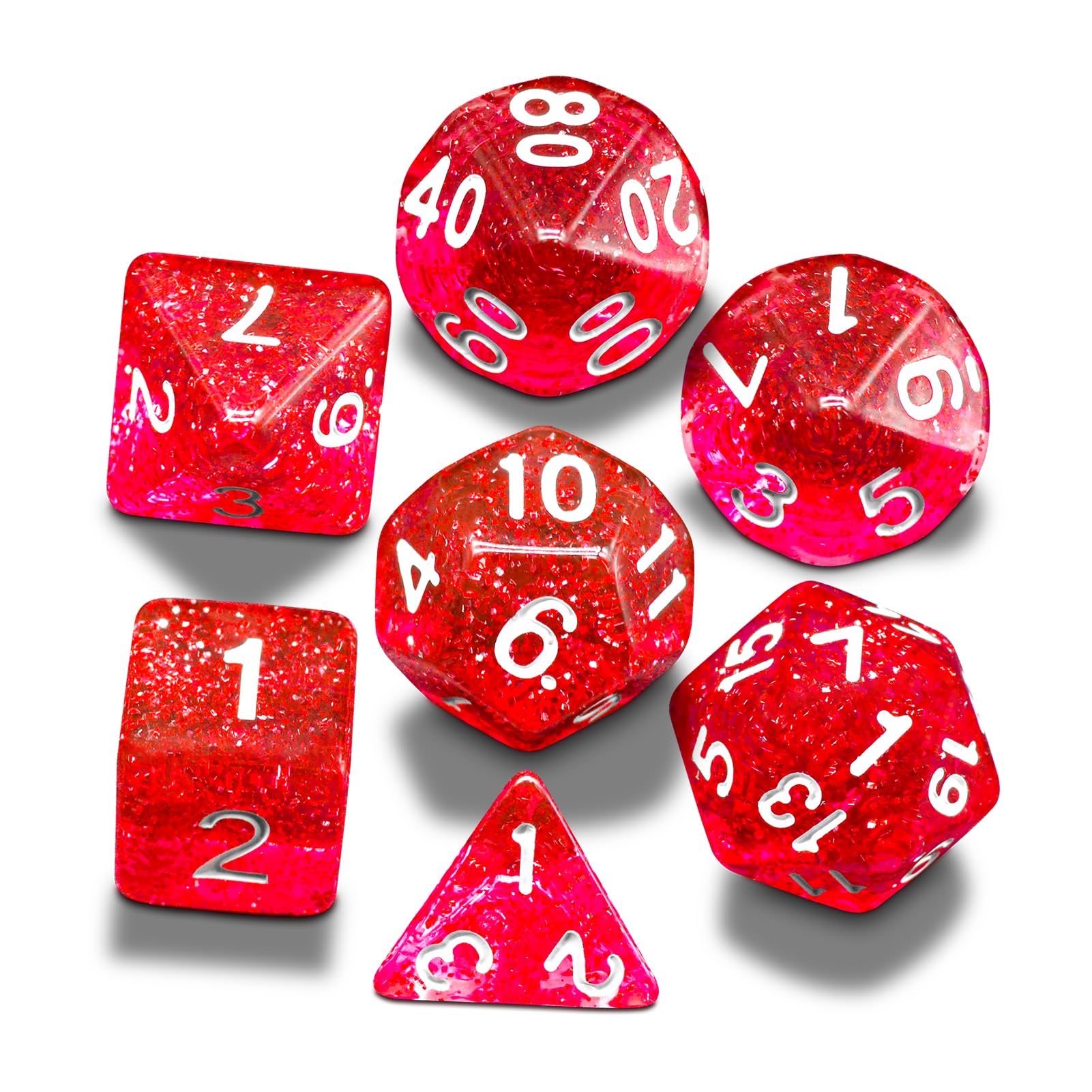 Laochoes Role Playing Dice,D&D RPG Dice,Dungeons and Dragons Dice Set,Mystery Dice,Polyhedral Dice,10 Sided Dice,D20 (Pink)