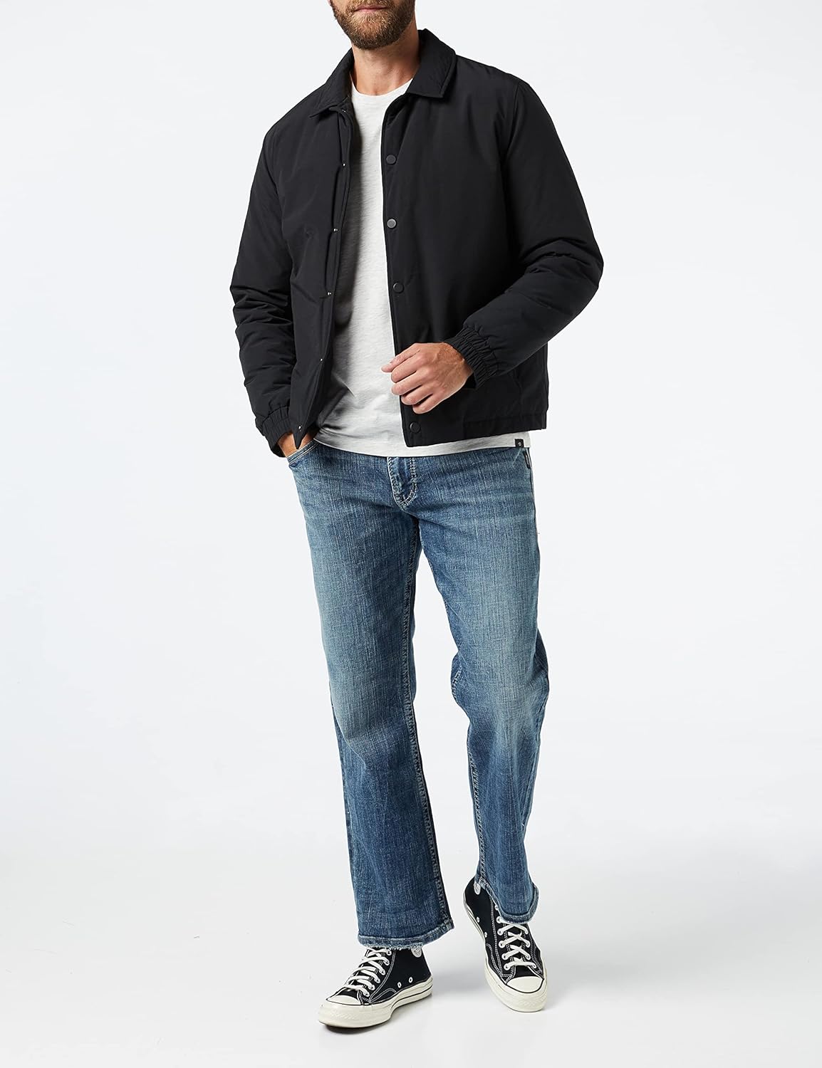 Silver Jeans Co. Men's Gordie Relaxed Fit Straight Leg Jeans - Image 5