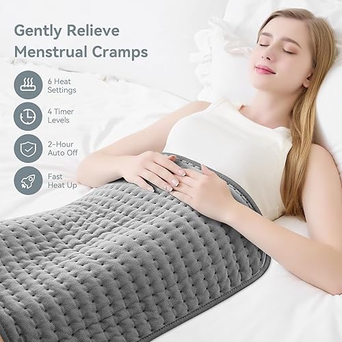 Miniatura 4 de Almohadilla térmica XXL para aliviar el dolor de espalda, almohadillas térmicas extra grandes de 20 x 24 pulgadas, almohadilla térmica eléctrica