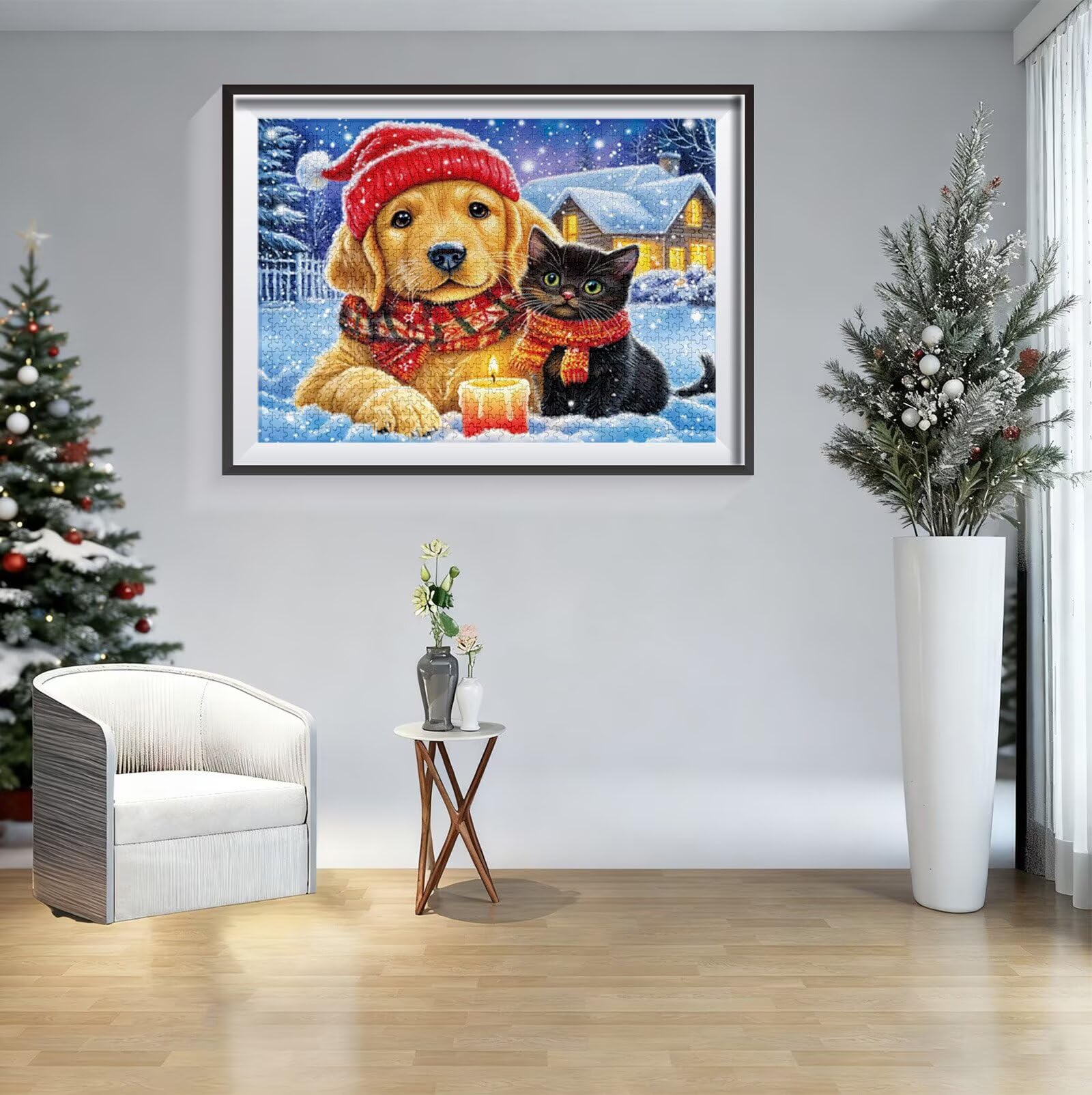 Puzzle Noël 3000 Pièces Adultes, Puzzle 3000 Pièces pour Adultes et Enfants à Partir de 14 Ans, Animal Puzzles Bois de Qualité Supérieure avec Une Boîte d'emballage Exquise, Cadeau Femme/Homme H-3709