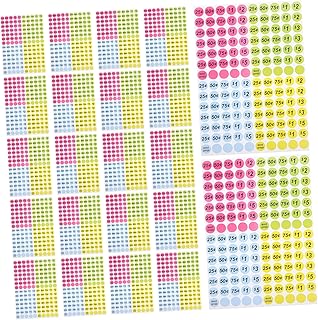 LALAFINA 25 Sheets Round Price Sticker Garage Price Stickers Goods Pricing Stickers Price Tags Stickers Retail Pricing Stickers Market Stickers Label Copper Plate Stickers Small