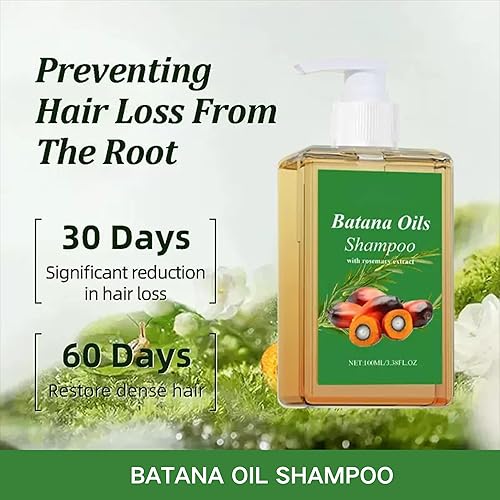 Miniatura 4 de 2 champús de aceite de batana, 100% aceite de batana con extracto de romero, champú de batana para la caida del cabello, nutre y regenera para el