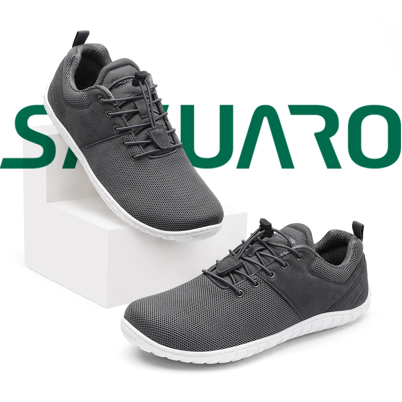 SAGUARO Barfußschuhe Herren Damen Minimalistische Barefoot Sneaker mit Breiter Zehenbox für Alltag,Training,Walking,Reisen Gr.36-48