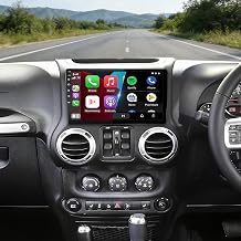Car Stereo Radio for Ram 1500 2500 3500 2006-2008, Jeep Wrangler JK 2007-2010 with Wireless CarPlay & Android 13, 10.1" HD Touch Carplay Screen, with FM/RDS SWC Mirror Link Backup Camera 2G+64G
