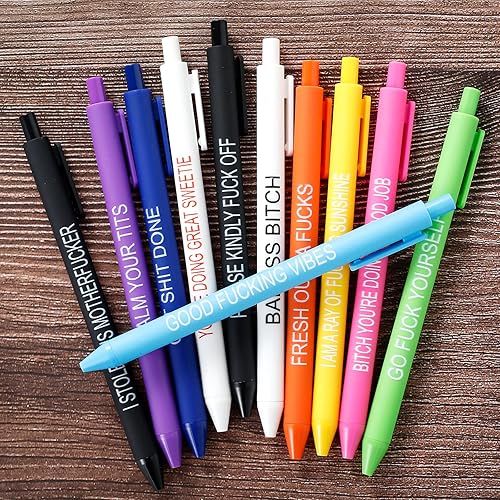Miniatura 3 de HOTBEST Juego de 11 bolígrafos divertidos de siete días de la semana que describen la mentalidad divertidos bolígrafos de 0020in juego de bolígrafos