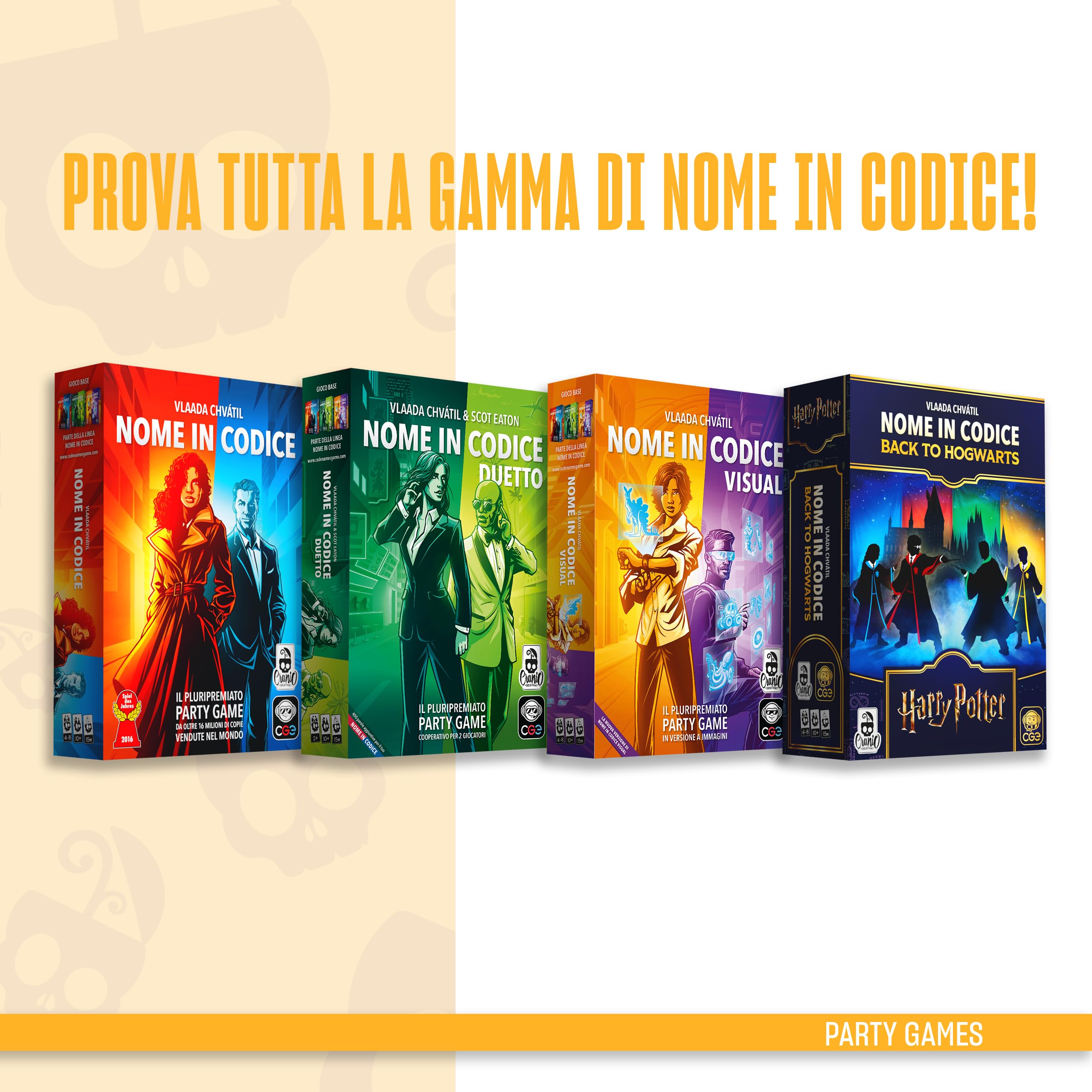 Cranio Creations - Nome in Codice, Seconda Edizione - Il Grande Classico dei Party Game in una Nuova Veste - Party Game - Età 10+ - 15 Min - Da 4 a 8 Giocatori - Edizione in Lingua Italiana