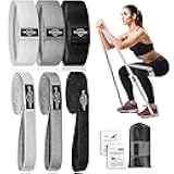 Fabric Resistance Bands for Working Out, 6Pack Non-Slip Exercise Bands for Women and Men, Fabric Booty Bands for Home, Fitness, Pilates, Stretching