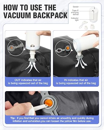 Lendolk Travel Backpack with Pump for Women Men