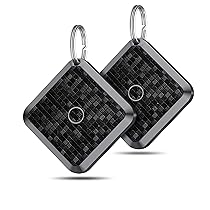 Smart Tracker Tag 2 pezzi, localizzatore di chiavi nero, compatibile con la funzione “ Dov’è” di Apple (solo iOS) Smart Tracker per chiaviagagli, zaini Resistenza all’acqua IP67 Batteria sostituibile