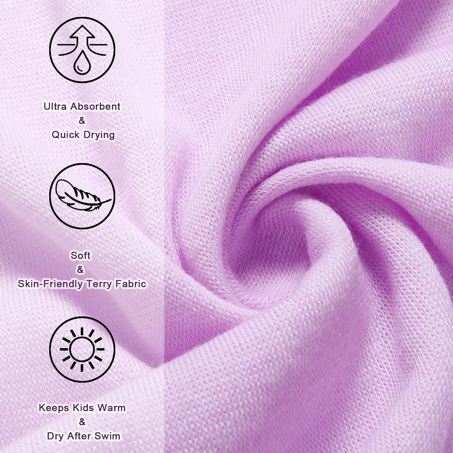 Girls Butterfly Hooded Beach Towel Cover Up,Zipper Bath Robe,Quick Dry Swim Coverup Poncho for Pool Swimming Beach Summer