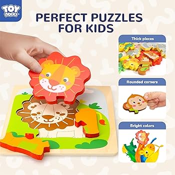 Amazon.com: TOY Life Wooden Puzzles for Toddlers 1-3