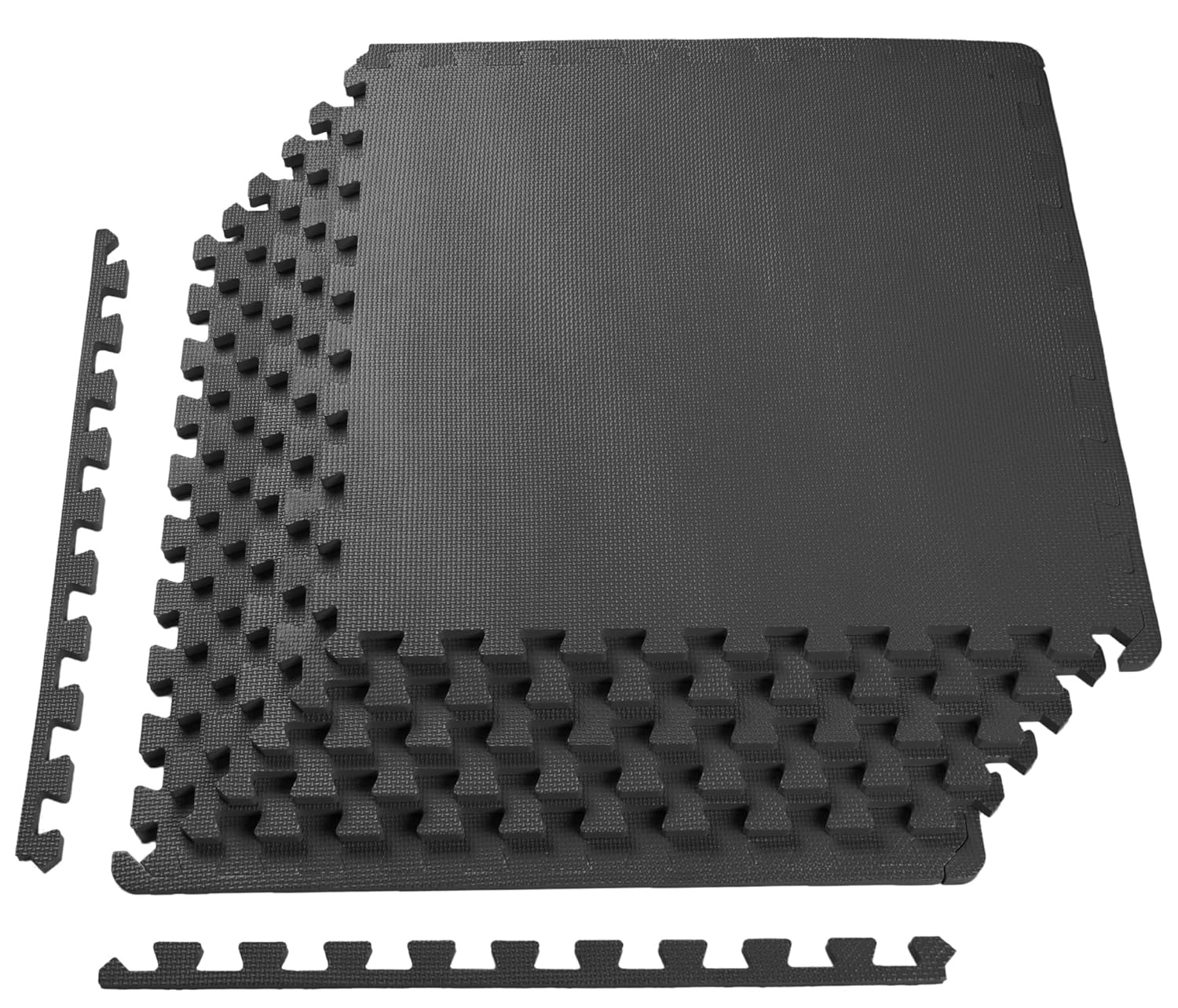 BalanceFrom 24x24 Inch EVA Interlocking Foam Exercise Tile Mat Non-Slip Puzzle Flooring for Home Gym Fitness Studio or