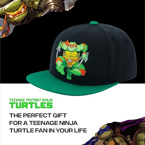 Vista 3 de Concept One Unisex-Adult Teenage Mutant Ninja Turtles Baseball Cap, TMNT Adult Skater Snapback Baseball Hat with Flat Brim