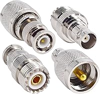 Vista 9 de onelinkmore Pro Series - Juego de adaptadores BNC a UHF de 4 piezas (PL259 SO239 a BNC macho/hembra) – Conectores coaxiales de RF aislados con PTFE
