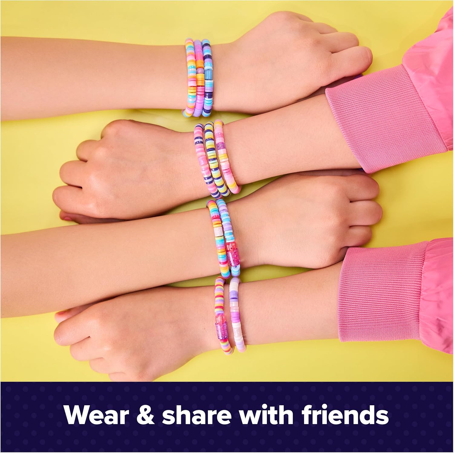 Cool Maker, Stack’d Heishi Studio Bracelet Making Kit with Easy Beading Pen & Over 1200 Beads for Bracelets, Makes 15, Arts and Crafts Kids Toys for Girls Ages 7 and up