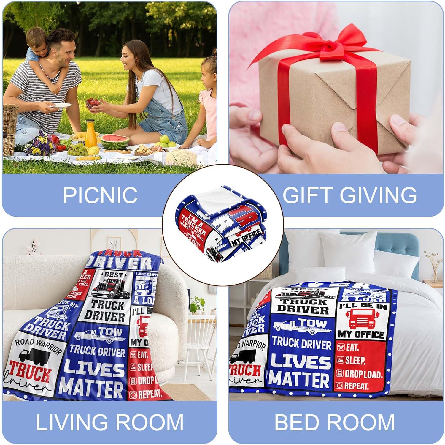 Truck Driver Gifts for Men, Truck Driver Appreciation Gifts, Cool Truckers Gifts for Men, Birthday Christmas Thanksgiving Gifts for Truck Driver, Truck Driver Blanket 50X60 - Image 7