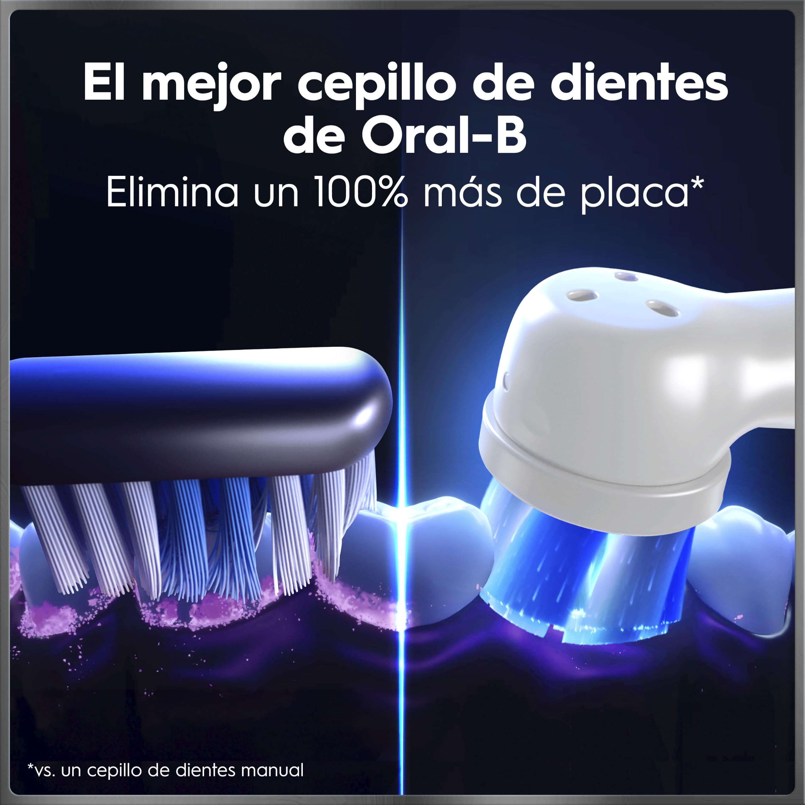 Oral-B iO 10 Cepillo de Dientes Eléctrico Blanco, con 3 Cabezales y 1 Estuche Cargador de Viaje, Diseñado por Braun