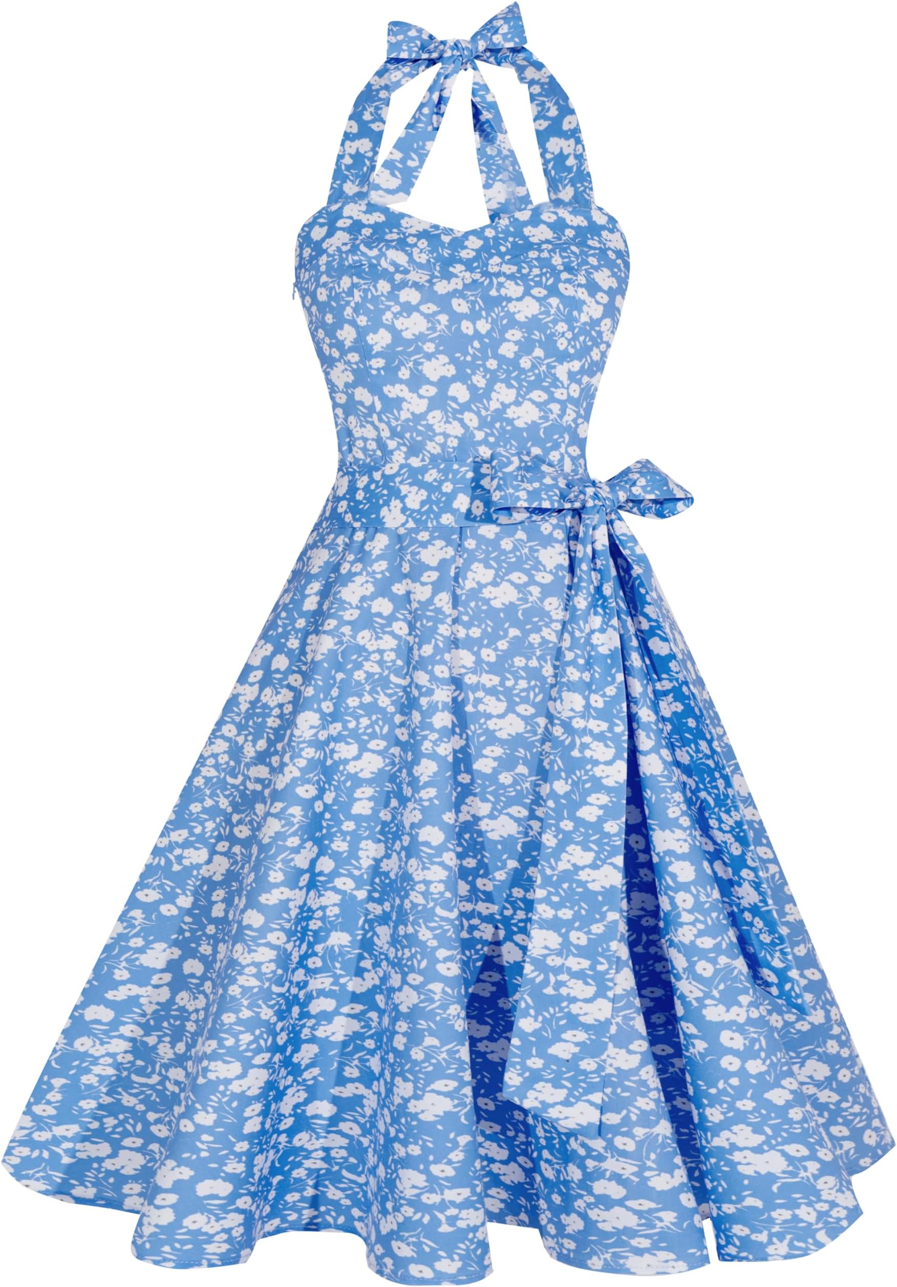 Casual Sundress for Women Halter Retro Vintage Cocktail Dresses 2026 Spring Dress
