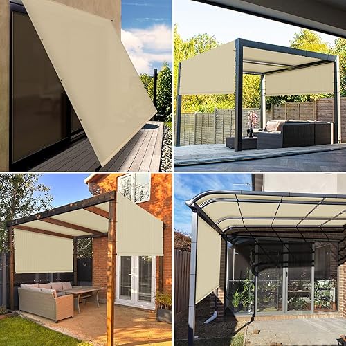 Miniatura 2 de E&K Sunrise - Cubierta para pérgola de 8 pies de ancho x 16 pies de largo, con varillas y ojales pesados, cubierta de repuesto para toldo de tela