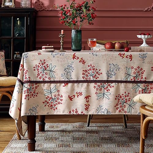Miniatura 2 de patdrea Mantel de lino francés suave y transpirable, mantel Dacorative de cocina y comedor para mesas rectangulares para fiestas, vacaciones, 71 x