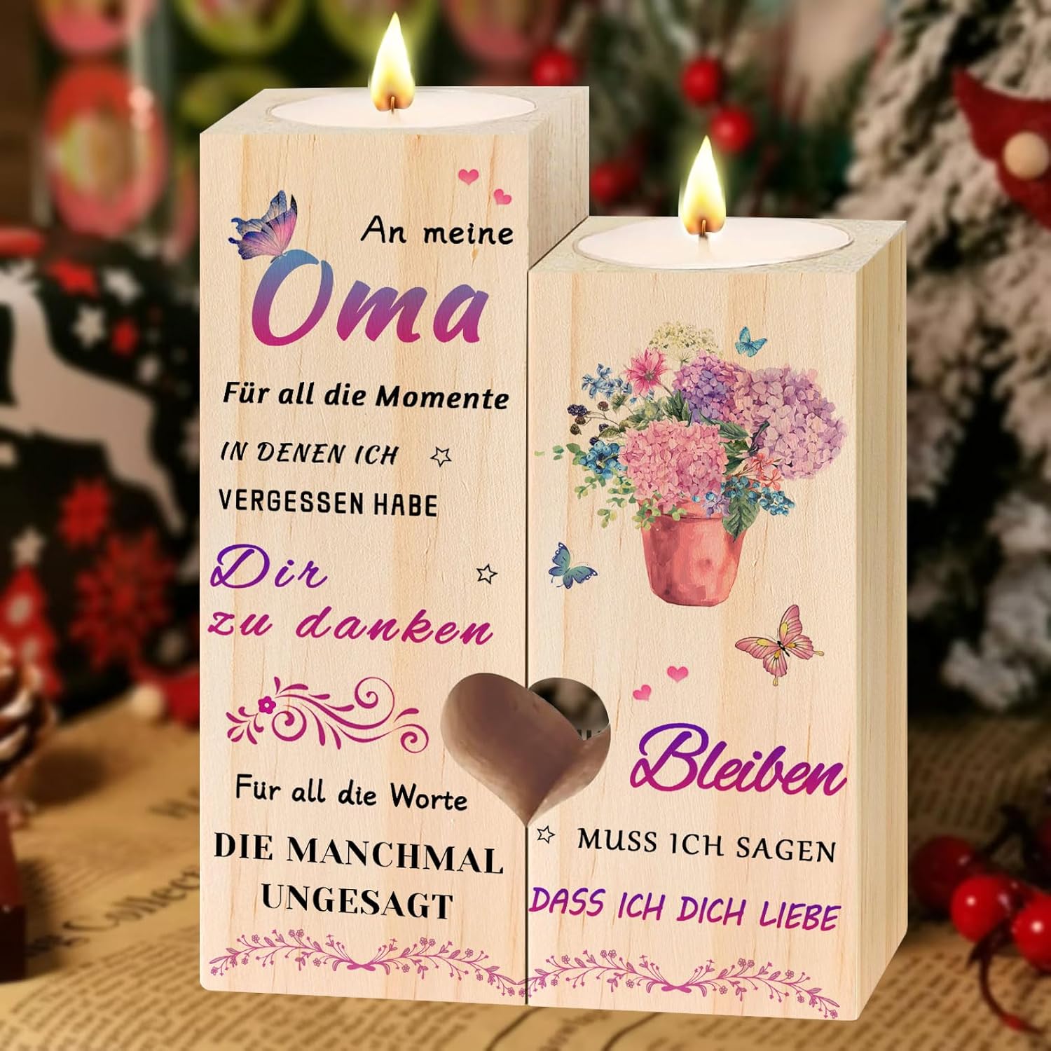 Schmetterling Sonnenfänger Geschenk Für Oma - Personalisierter Kristall Anhänger