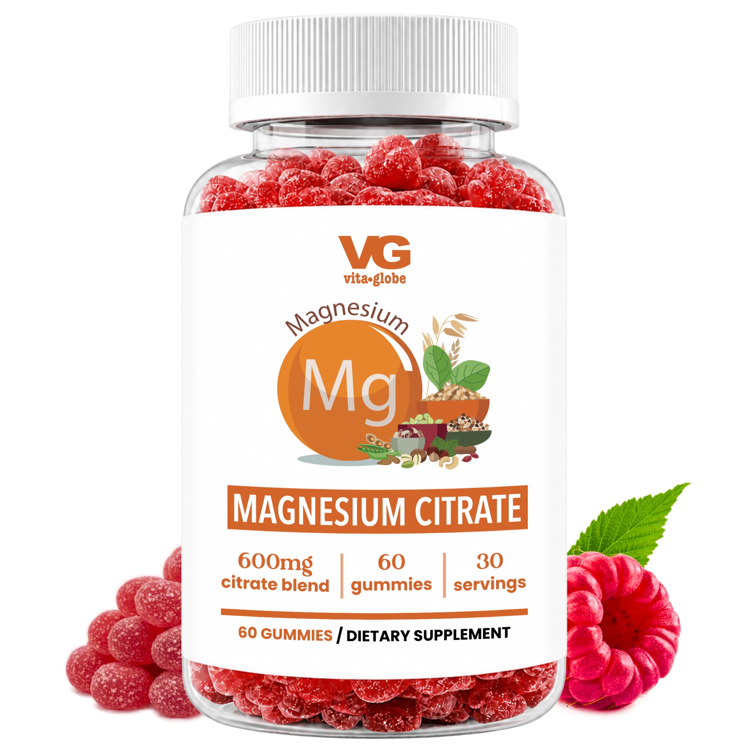 Amazon.com: VITA GLOBE Magnesium Citrate Gummies 70mg, Relaxation