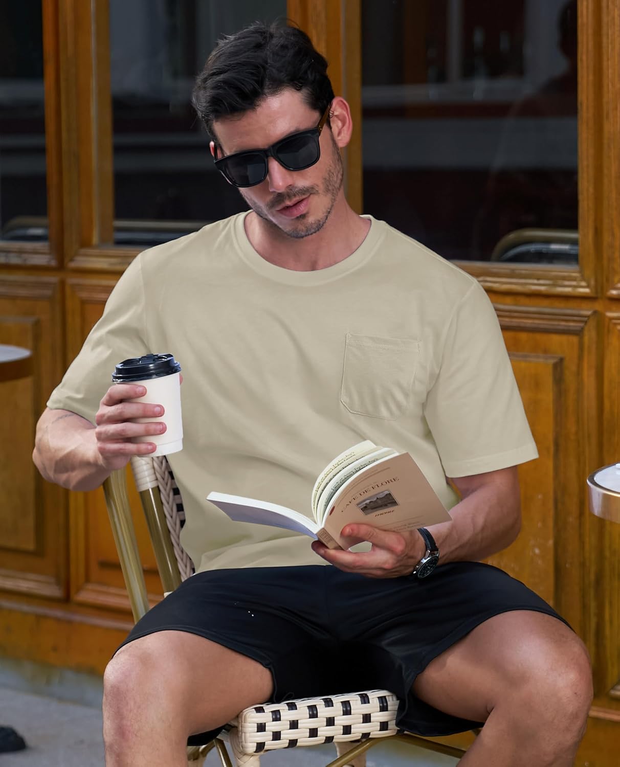 EKLENTSON Men's Lightweight Pocket T-Shirt Breathable Tee Shirt Moisture Wicking Basic Tshirt Summer - Image 4