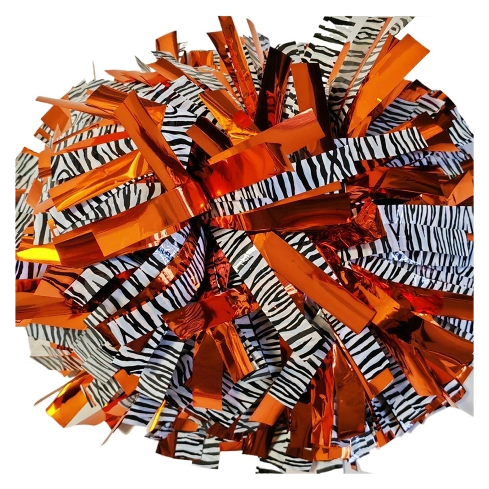 Cheerleader Pompons Cheerleading-Pompon, metallisch, weiß, Regenbogenfarbe